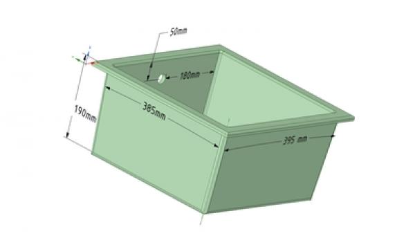 Granitspüle Kaira - 37x39cm Weiss
