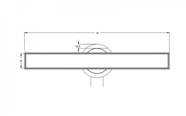 Duschrinne aus Edelstahl Model Scala 360° 80 cm Lang