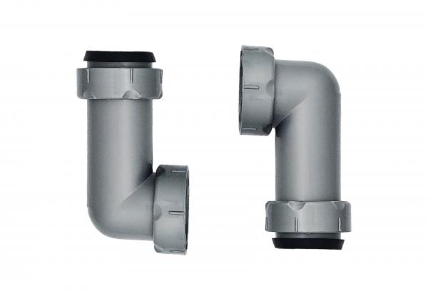 Keton Ablaufgarnitur / Siphon für Spüle mit 2 Becken Komplettset