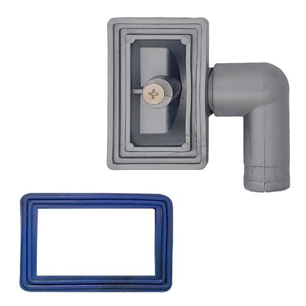 90° Überlauf mit Dichtfläche